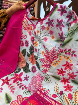 Floral Charm Swiss Lawn – Stitched